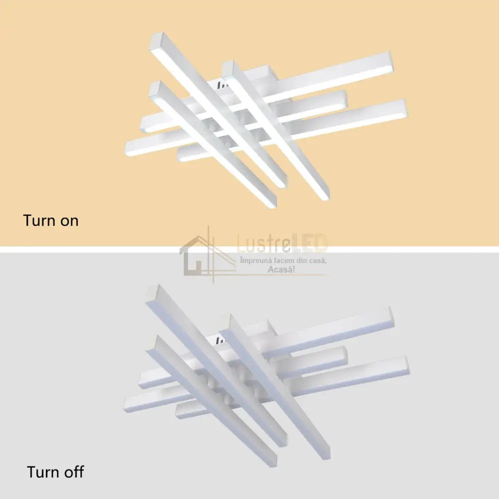 Lustra Led 120W 6 Lines Design Alba Smart Echivalent 500W Lighting Fixtures