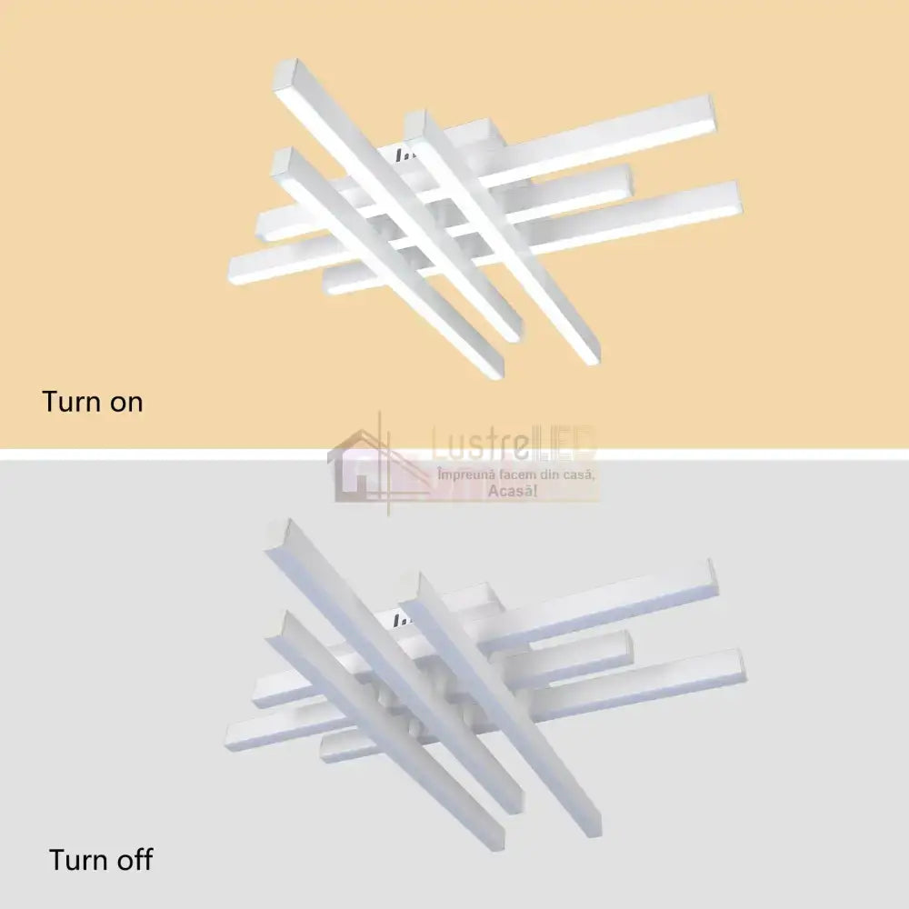 Lustra Led 120W 6 Lines Design Alba Smart Echivalent 500W Lighting Fixtures