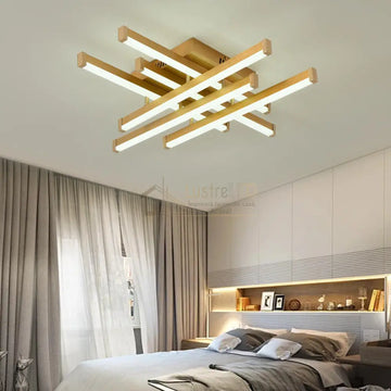 Lustra LED 6 LINES Design Gold SMART Echivalent 500W Telecomanda