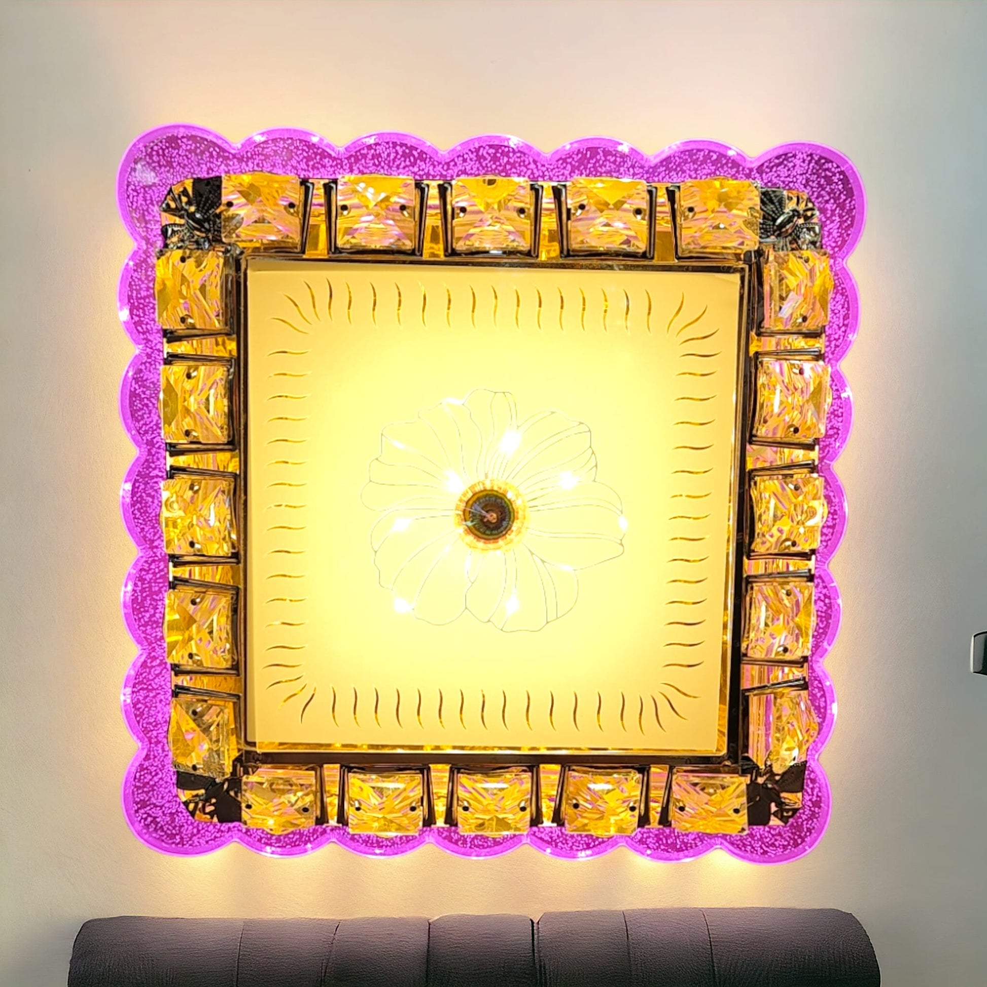 Lustra LED 64W Colorfull Glass Echivalent 300W