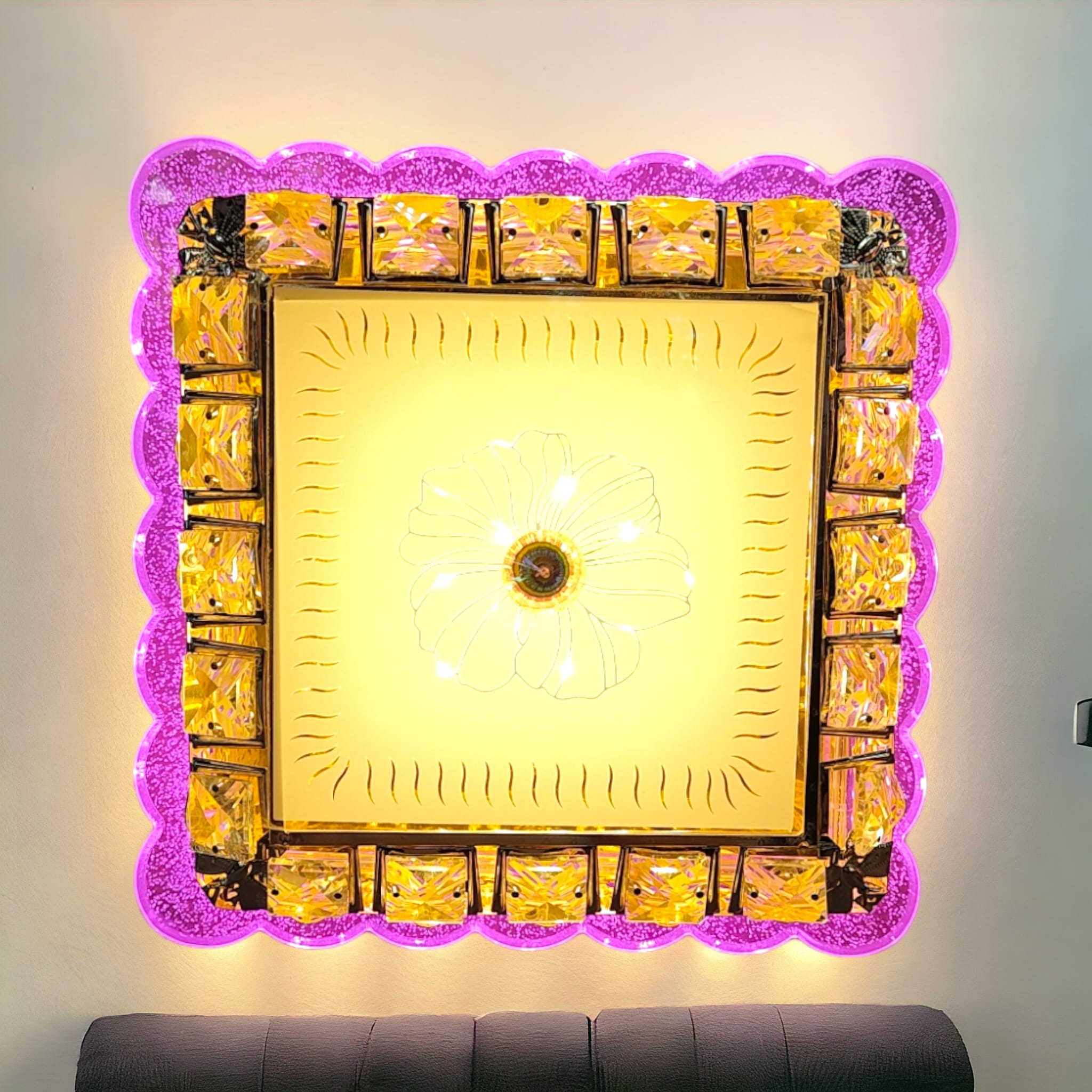 Lustra LED 64W Colorfull Glass Echivalent 300W