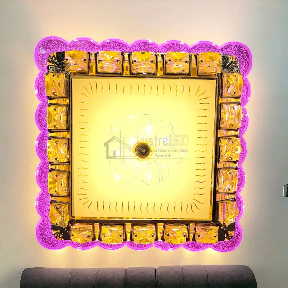 Lustra Led 64W Colorfull Glass Echivalent 300W Lighting Fixtures