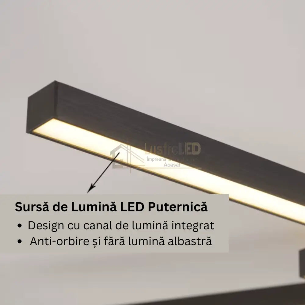 Lustra LED 4 Modern LINES White Echivalent 400W Telecomanda WT-7015-4C ALBA / 67CM / MINIMALIST DESIGN Lighting Fixtures
