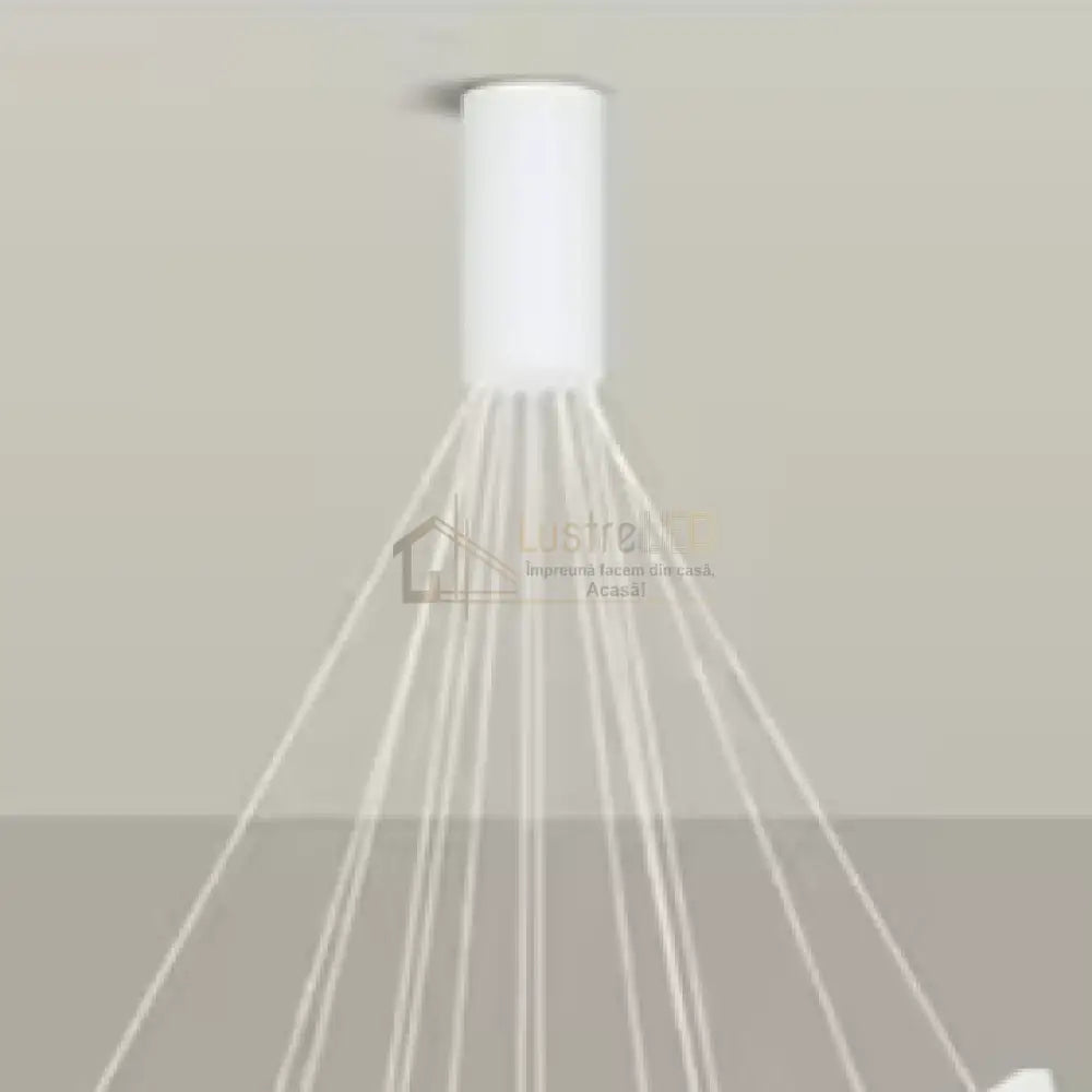 Lustra LED 7 Geometric WHITE Lines Suspendata Echivalent 800W 200CM (Copy) lustreled.ro