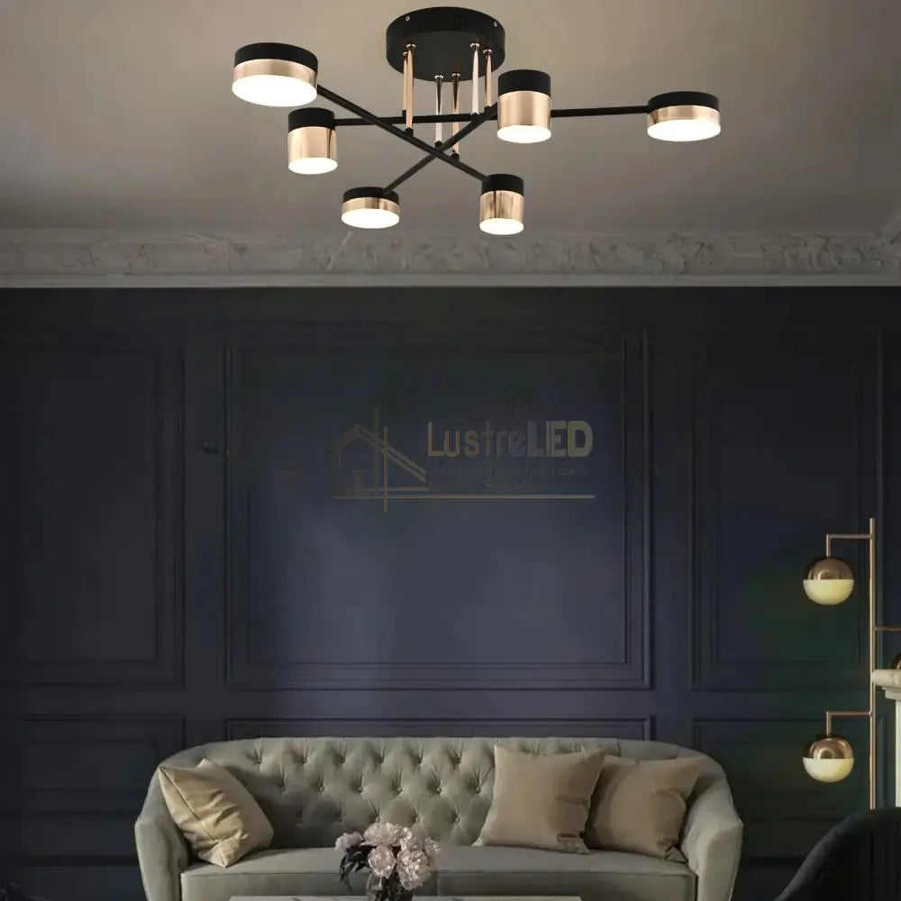 Lustra Led 72W Nordic Style Darko Echivalent 500W Telecomanda Led Ceiling Light