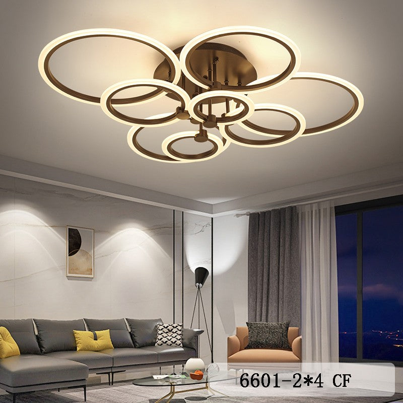 Lustra LED 228W 4+4 CIRCLE GIGANT Design Brown Telecomanda