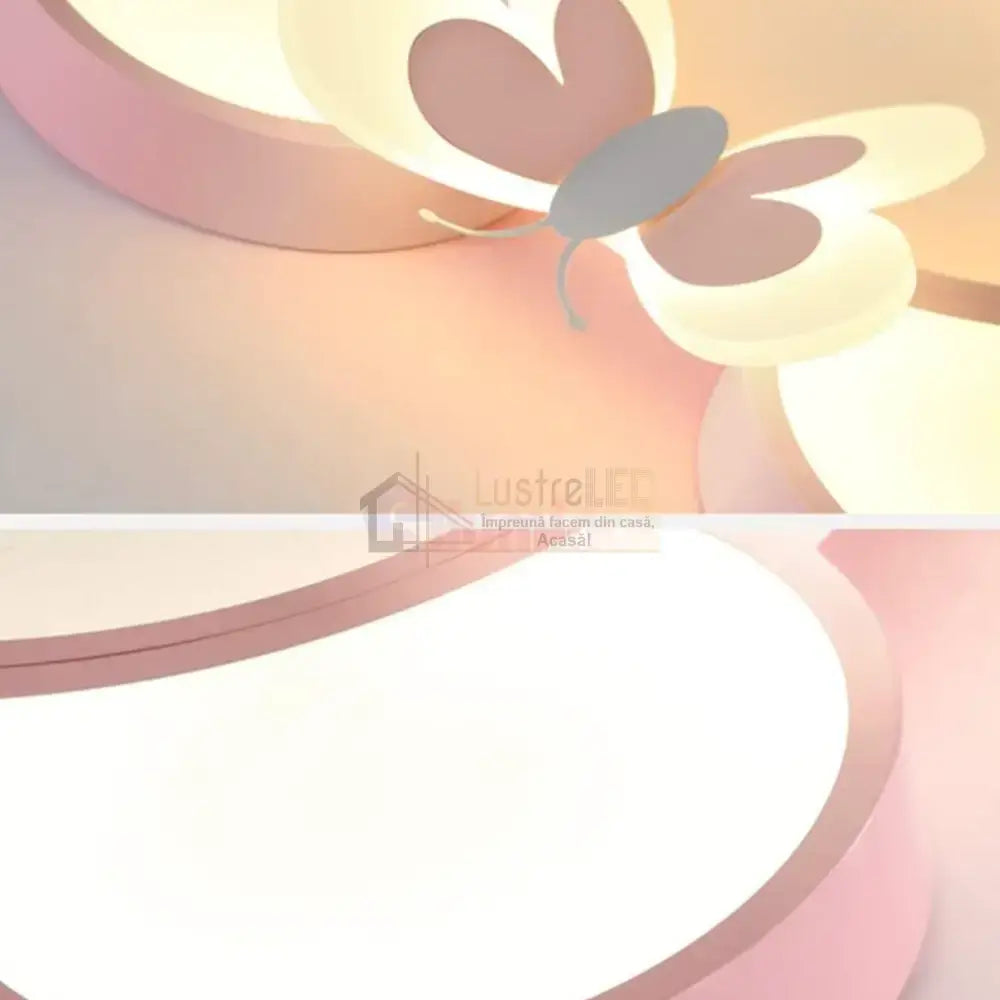 Lustra LED 80W Lovely Minnie Telecomanda 5578 ALB/ROZ / 50CM / KIDS Lighting Fixtures