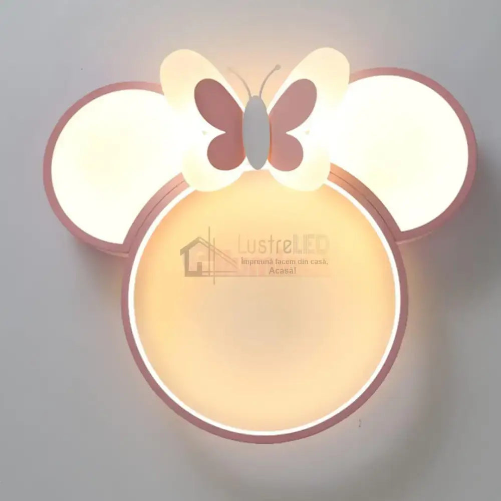 Lustra LED 80W Lovely Minnie Telecomanda 5578 ALB/ROZ / 50CM / KIDS Lighting Fixtures