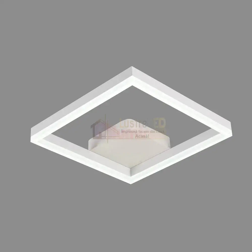 Lustra Led 80W One Square Design Alb Telecomanda