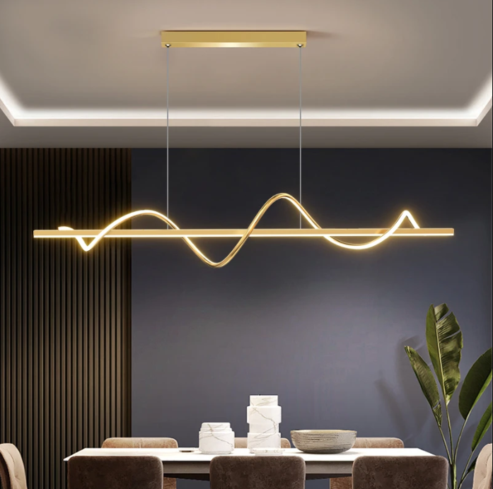 Lustra LED 80W Suspendata Serpent Gold Echivalent 400W