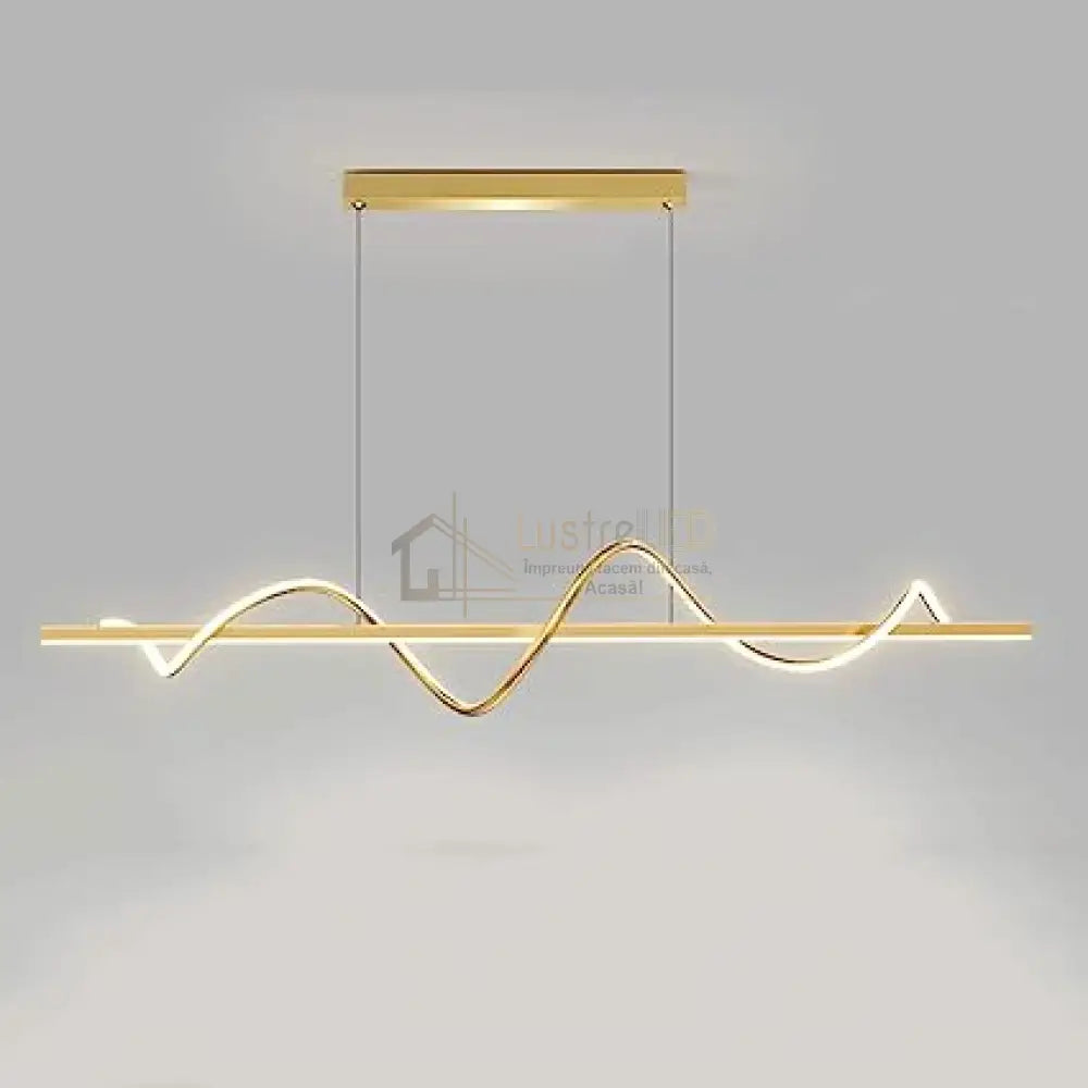 Lustra Led 80W Suspendata Serpent Gold Echivalent 400W Lighting Fixtures