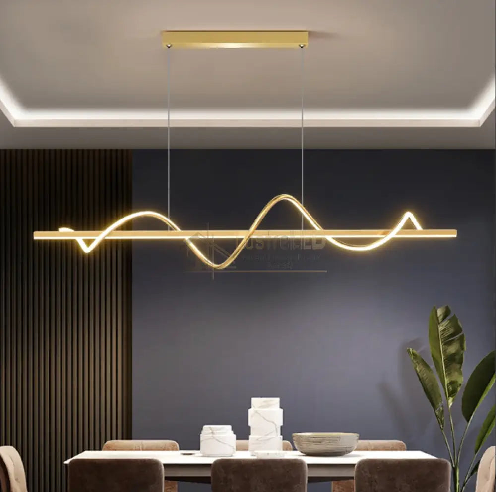 Lustra Led 80W Suspendata Serpent Gold Echivalent 400W Lighting Fixtures