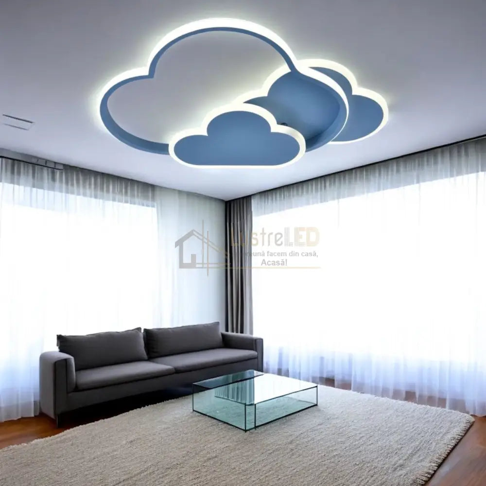 Lustra LED 86W NORISOR Pink Telecomanda Echivalent 400W ROZ / 50CM / KIDS Lighting Fixtures