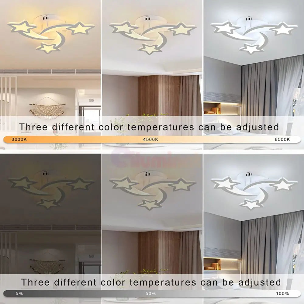 Lustra Led 90W Mini Star Smart Echivalent 300W Telecomanda Lighting Fixtures