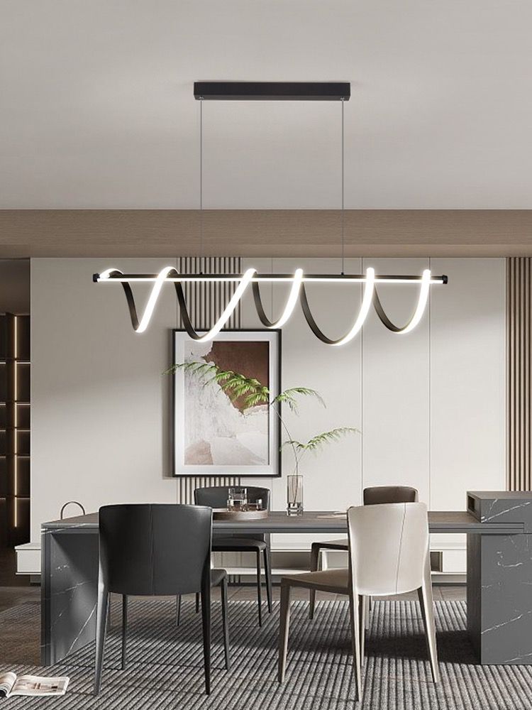 Lustra LED 94W Suspendata Spiral Black 8808/900 BK Echivalent 600W