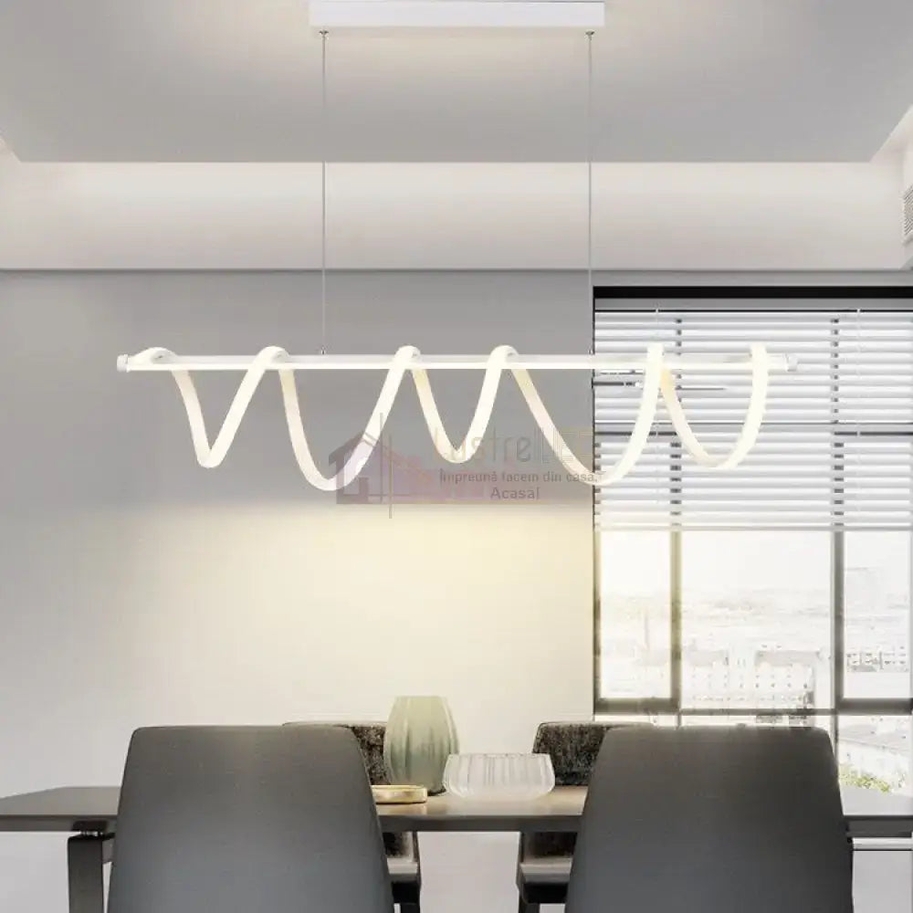Lustra Led 94W Suspendata Spiral White 8808/900 Wh Echivalent 600W Lighting Fixtures