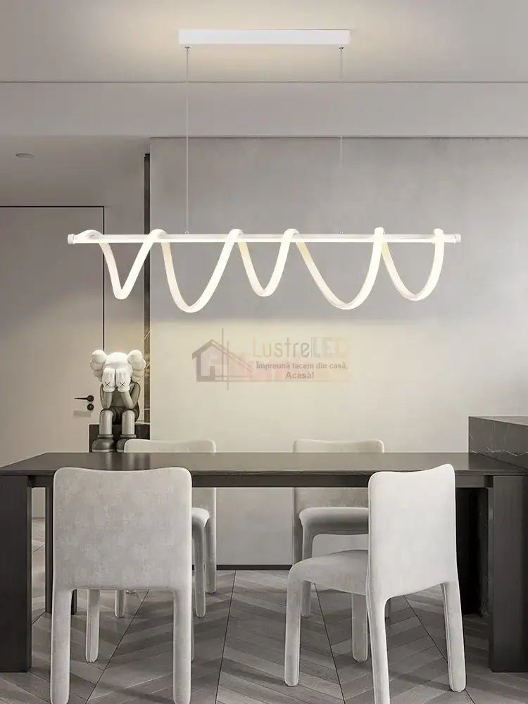 Lustra Led 94W Suspendata Spiral White 8808/900 Wh Echivalent 600W Lighting Fixtures