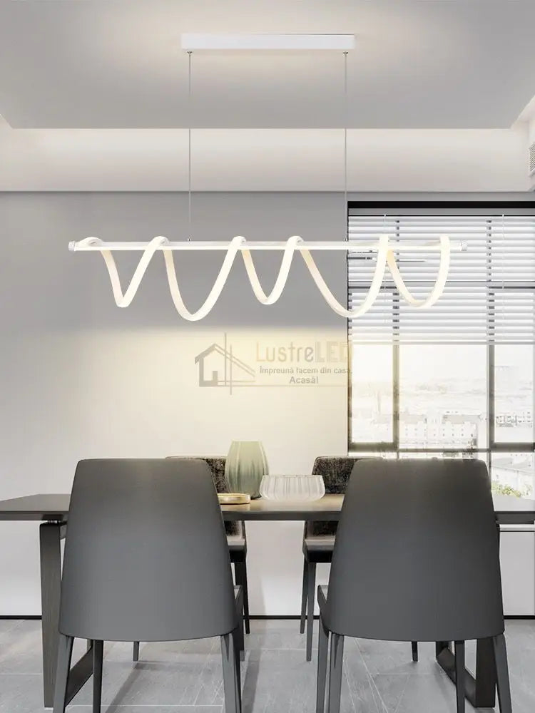 Lustra Led 94W Suspendata Spiral White 8808/900 Wh Echivalent 600W Lighting Fixtures