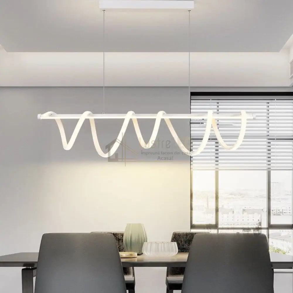 Lustra Led 94W Suspendata Spiral White 8808/900 Wh Echivalent 600W Lighting Fixtures
