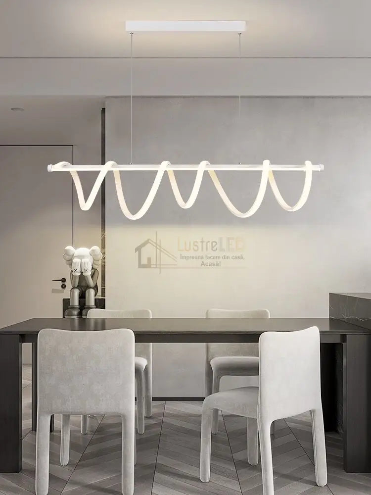 Lustra Led 94W Suspendata Spiral White 8808/900 Wh Echivalent 600W Lighting Fixtures