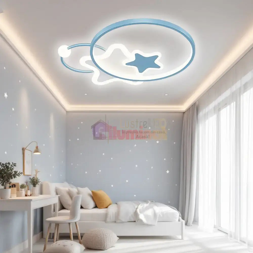 Lustra LED 96W Blue Majesty Telecomanda Echivalent 300W lustreled.ro