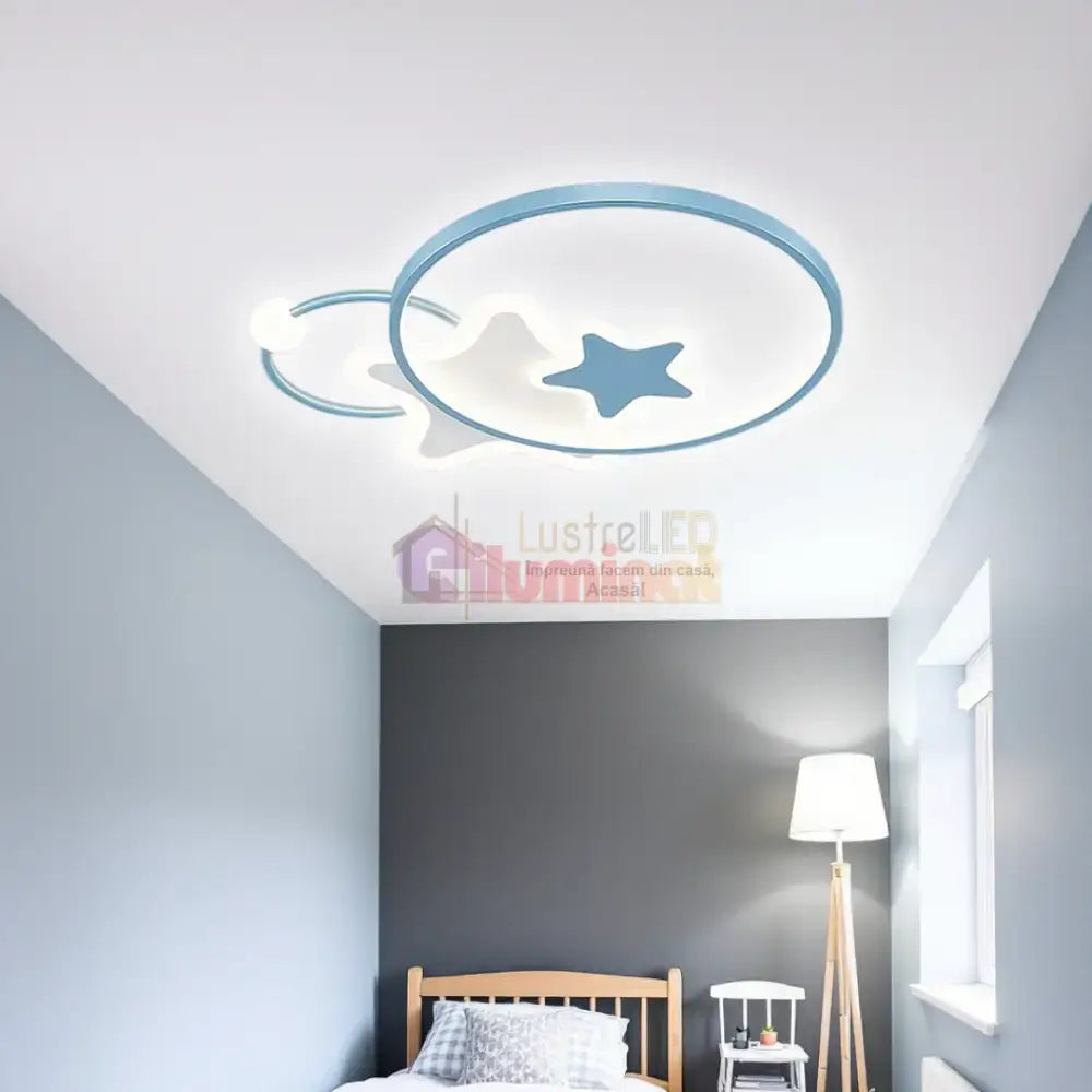 Lustra LED 96W Blue Majesty Telecomanda Echivalent 300W lustreled.ro