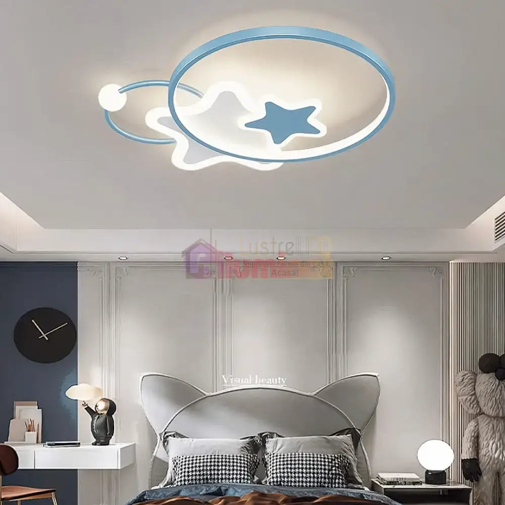 Lustra LED 96W Blue Majesty Telecomanda Echivalent 300W lustreled.ro
