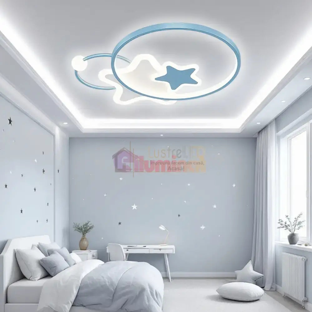 Lustra LED 96W Blue Majesty Telecomanda Echivalent 300W lustreled.ro