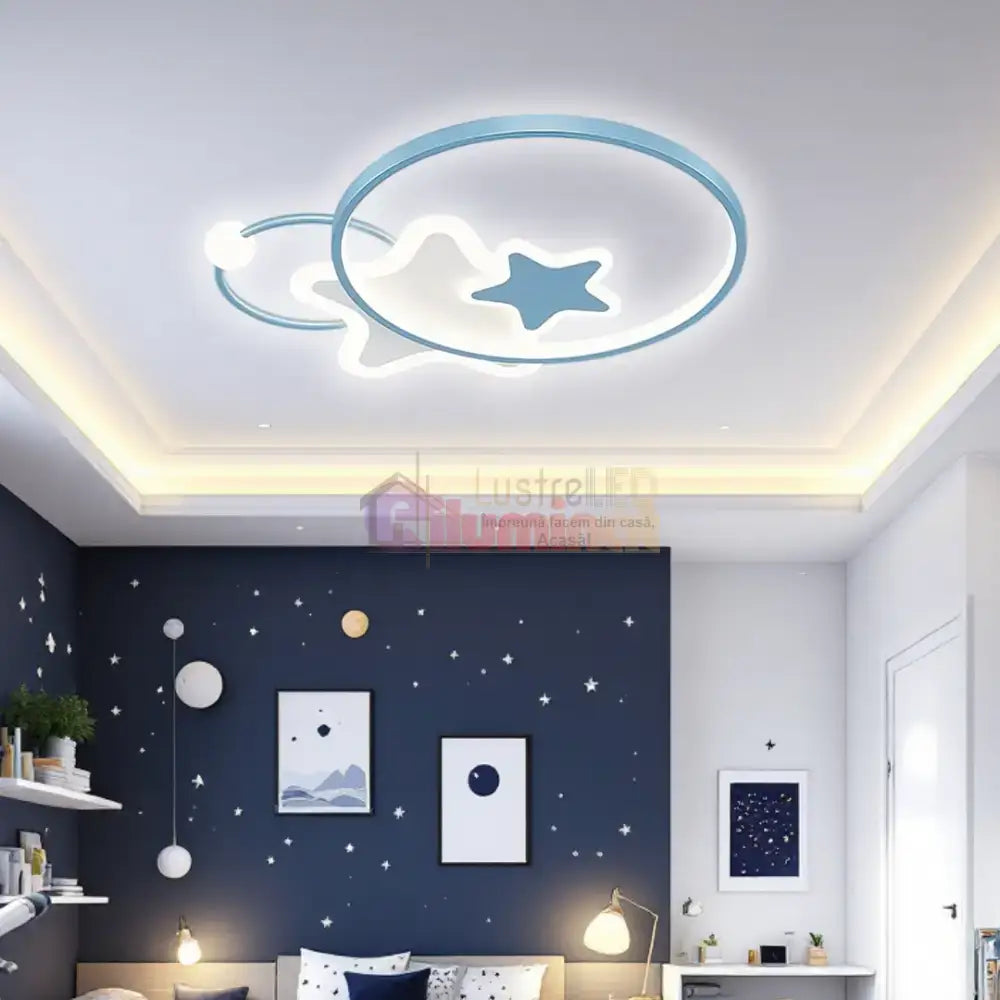 Lustra LED 96W Blue Majesty Telecomanda Echivalent 300W lustreled.ro