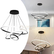 Lustra Led 96W Catalonia 3 Segmente Black Echivalent 400W Lighting Fixtures