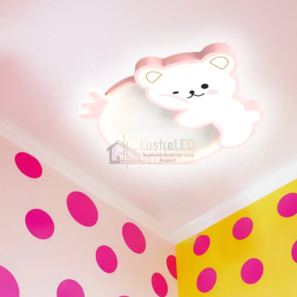 Lustra LED 96W Happy Bear cu Telecomanda Echivalent 400W KIDS Lighting Fixtures