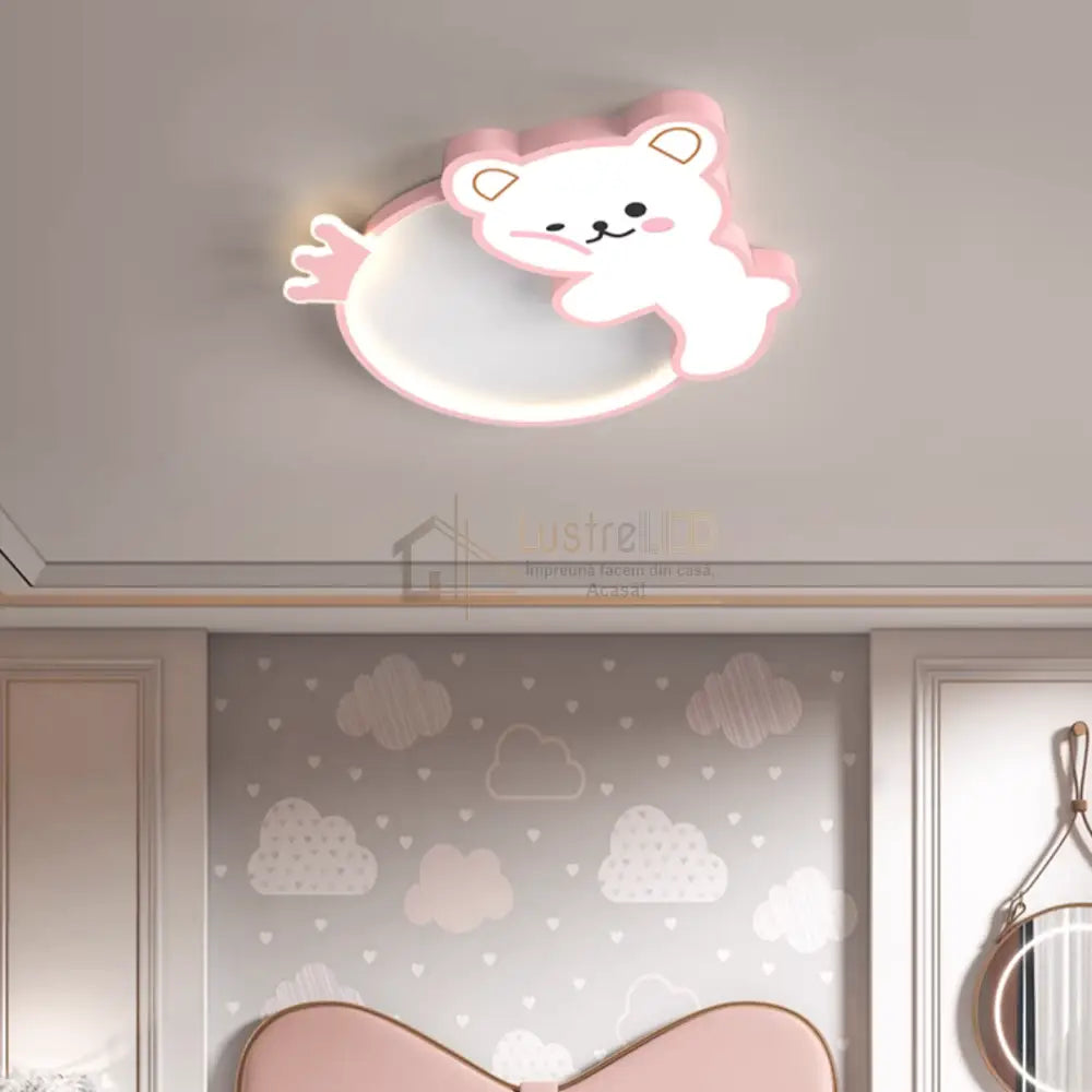 Lustra LED 96W Happy Bear cu Telecomanda Echivalent 400W