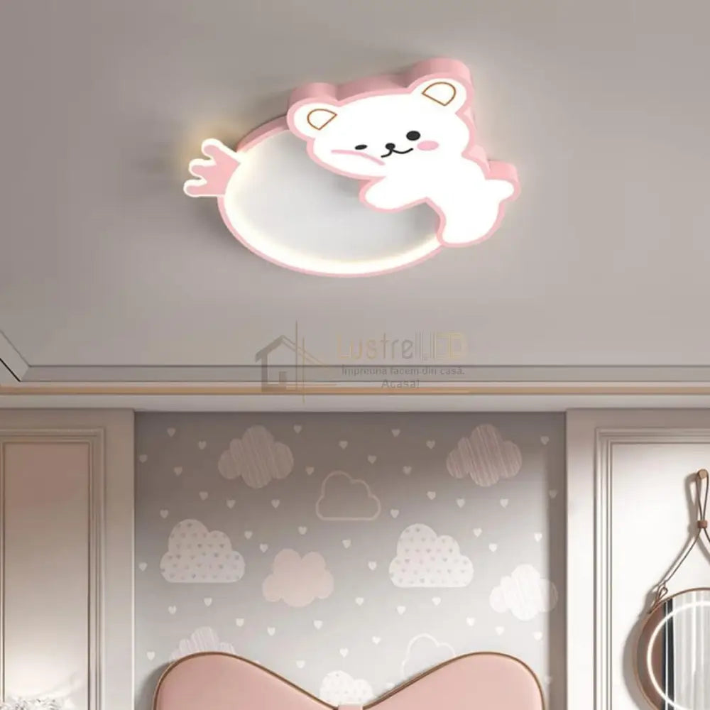 Lustra LED 96W Happy Bear cu Telecomanda Echivalent 400W