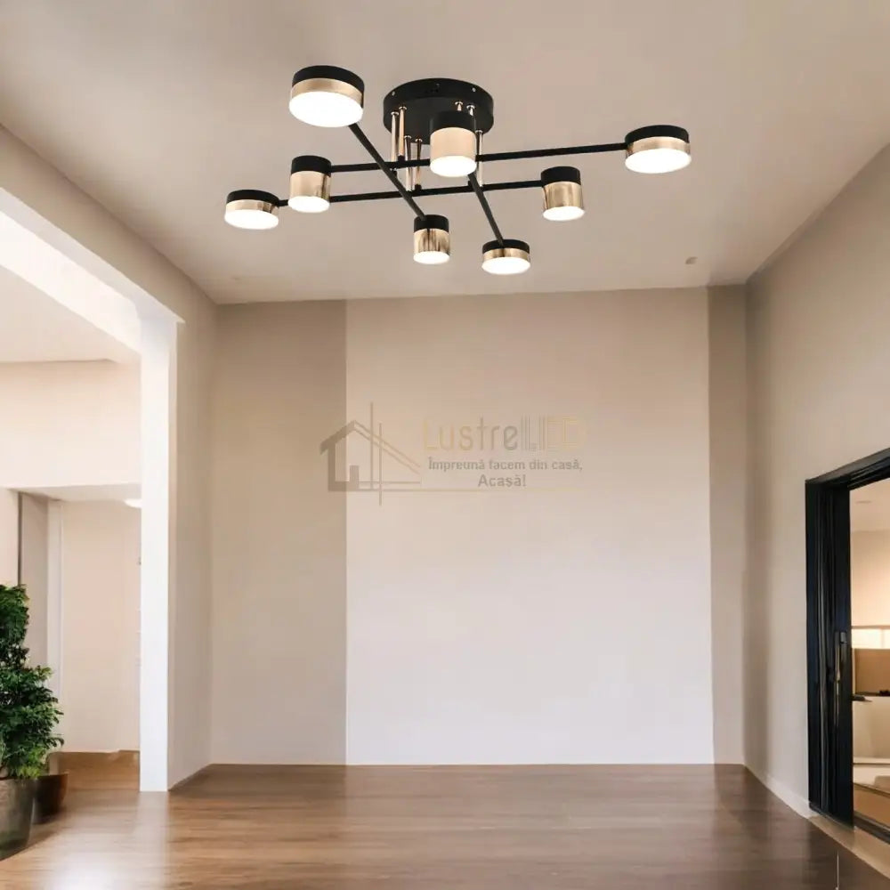 Lustra Led 96W Nordic Style Darko Echivalent 700W Telecomanda Led Ceiling Light