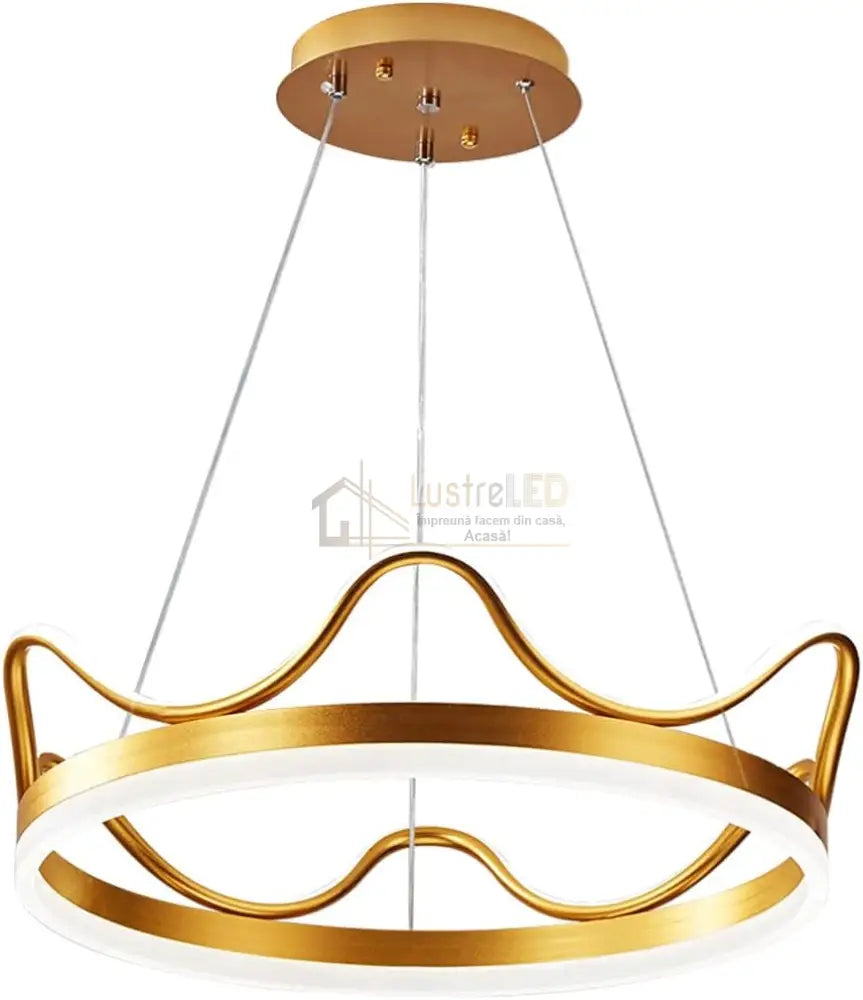 Lustra Led 96W Wonderland Queen Gold Telecomanda Lighting Fixtures