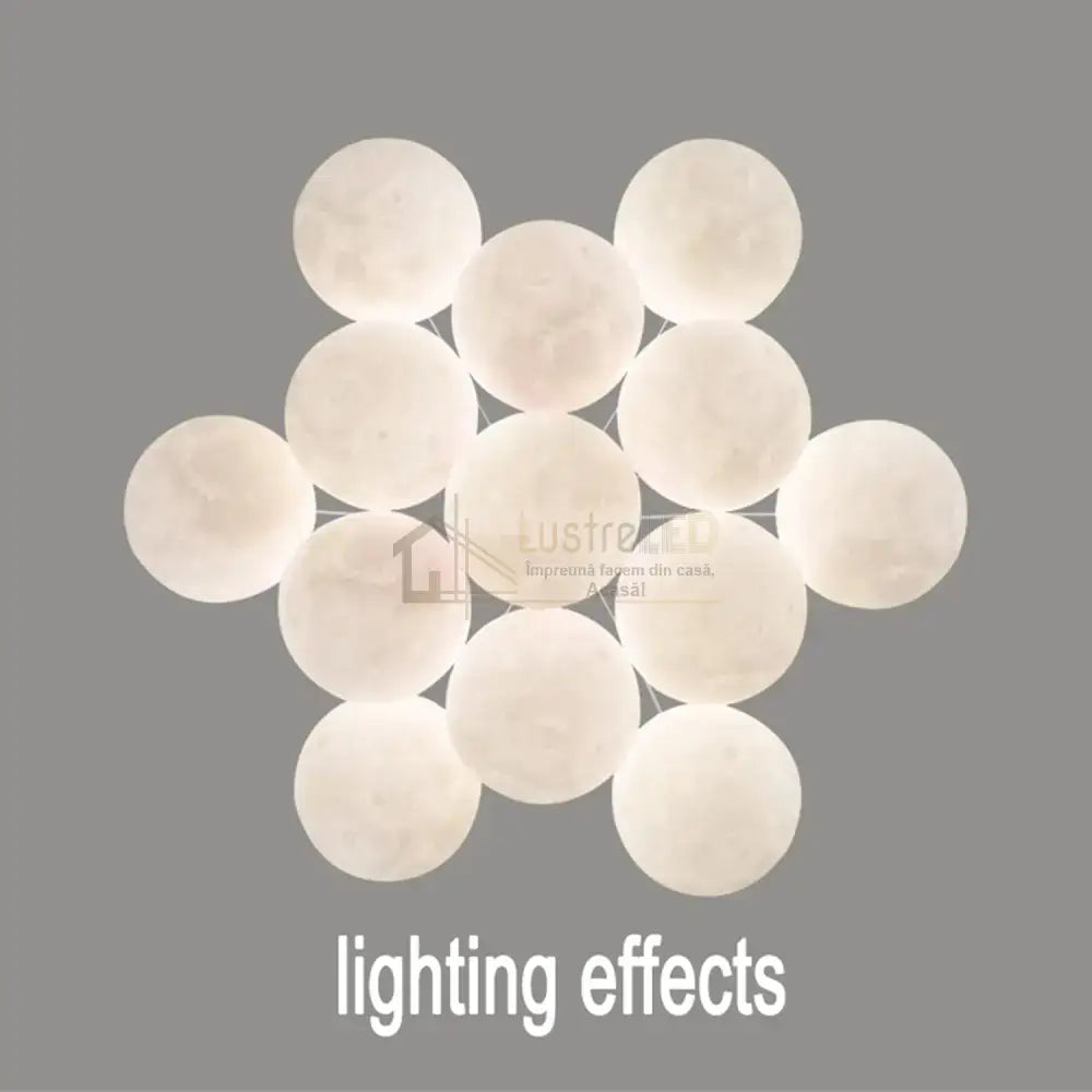 Lustra LED Abajur GOLD Moonlight 7xE27/13xE27 lustreled.ro