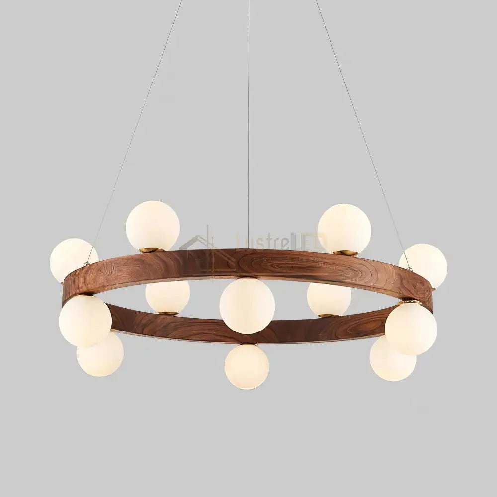 Lustra LED Abajur ZAVI 12xG9 Wood Lemnos Chandeliers