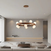 Lustra LED Abajur ZAVI 12xG9 Wood Lemnos Chandeliers