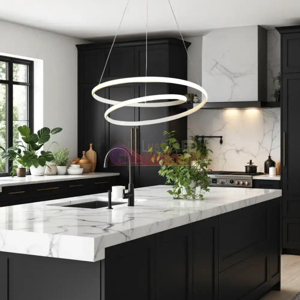 Lustra LED Alba Suspendata 120W Lumea Telecomanda Echivalent 600W lustreled.ro
