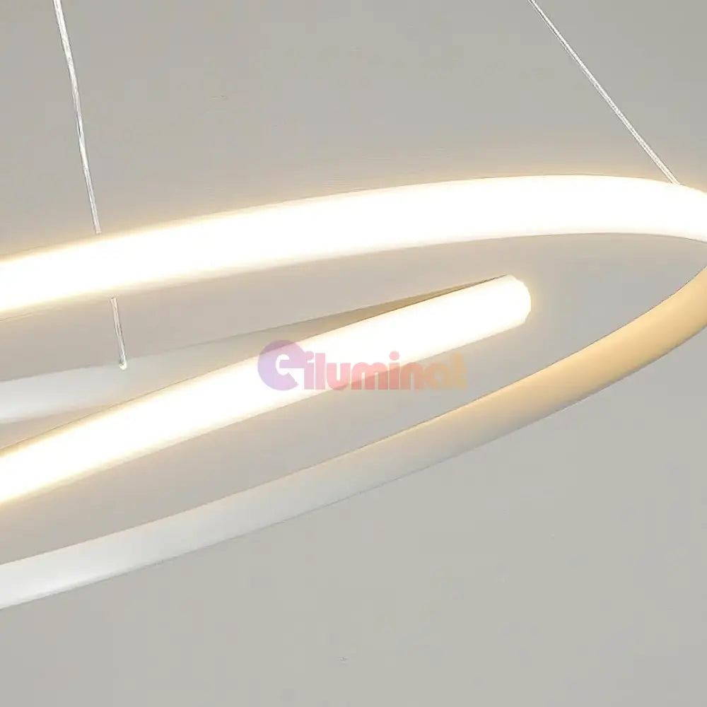 Lustra LED Alba Suspendata 120W Lumea Telecomanda Echivalent 600W lustreled.ro