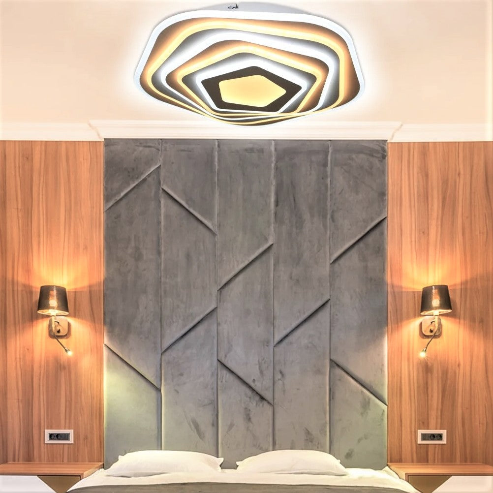 Lustra LED 125W ALESTO Telecomanda Echivalent 500W