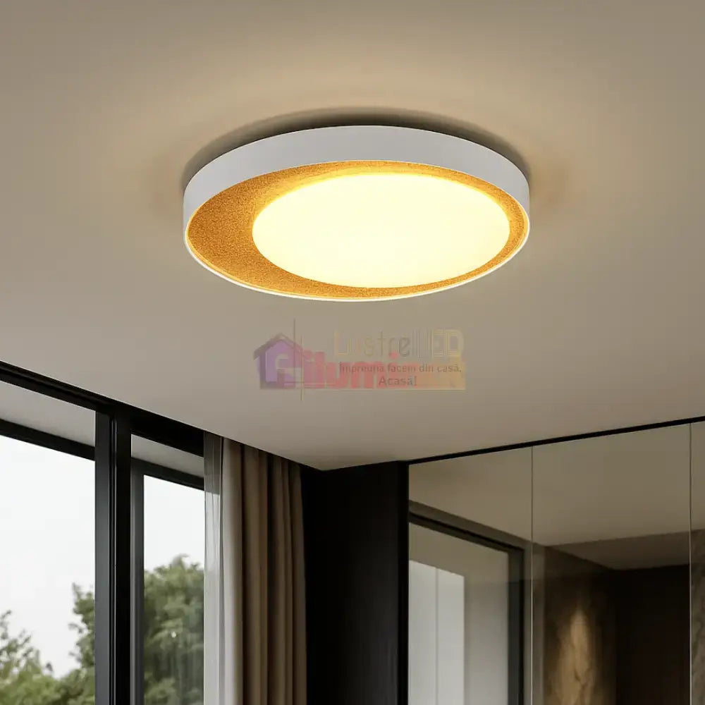 Lustra LED ALETA Gold lustreled.ro
