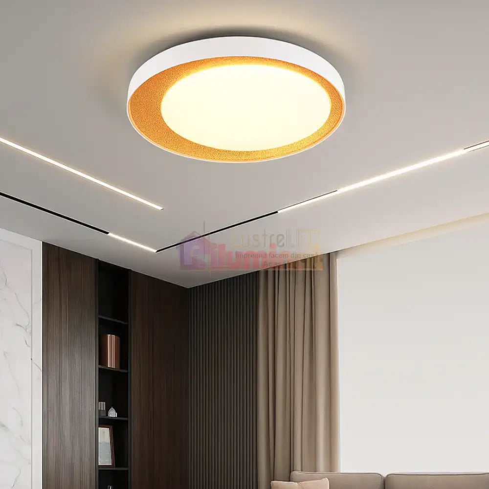 Lustra LED ALETA Gold lustreled.ro