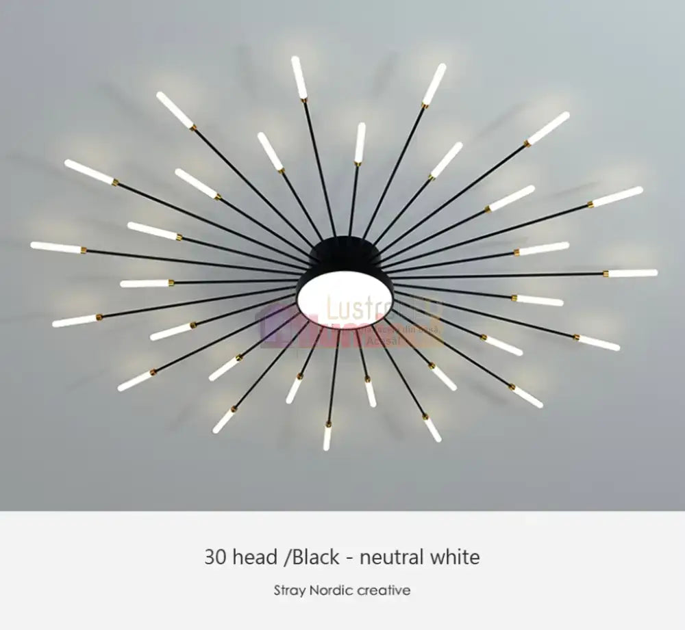 Lustra LED American Black Sun Echivalent 800W Telecomanda lustreled.ro