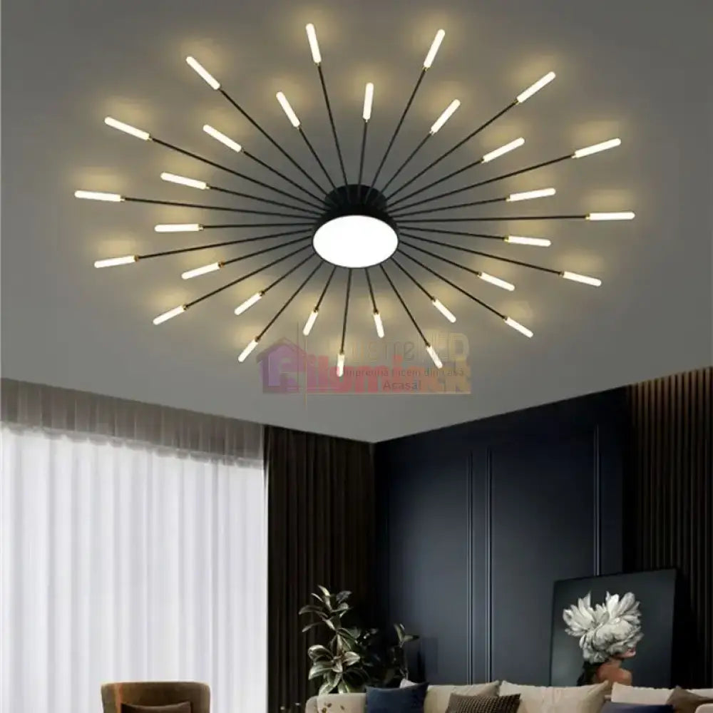 Lustra LED American Black Sun Echivalent 800W Telecomanda lustreled.ro