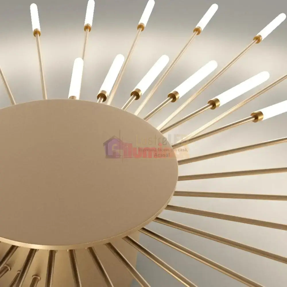 Lustra LED American Dream Gold 112w Echivalent 500W Telecomanda lustreled.ro