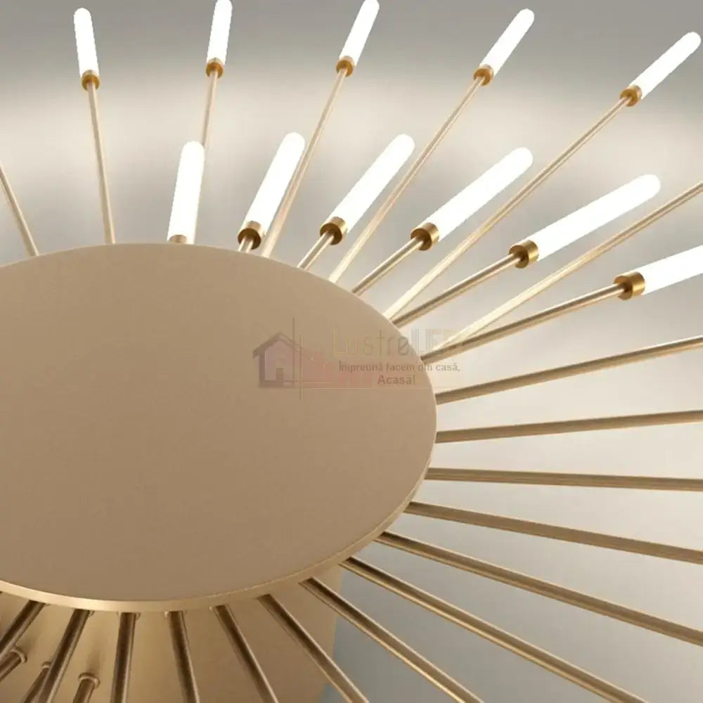 Lustra LED American Dream Gold 112w Echivalent 500W Telecomanda AURIE / 105CM / MINIMALIST DESIGN Chandeliers
