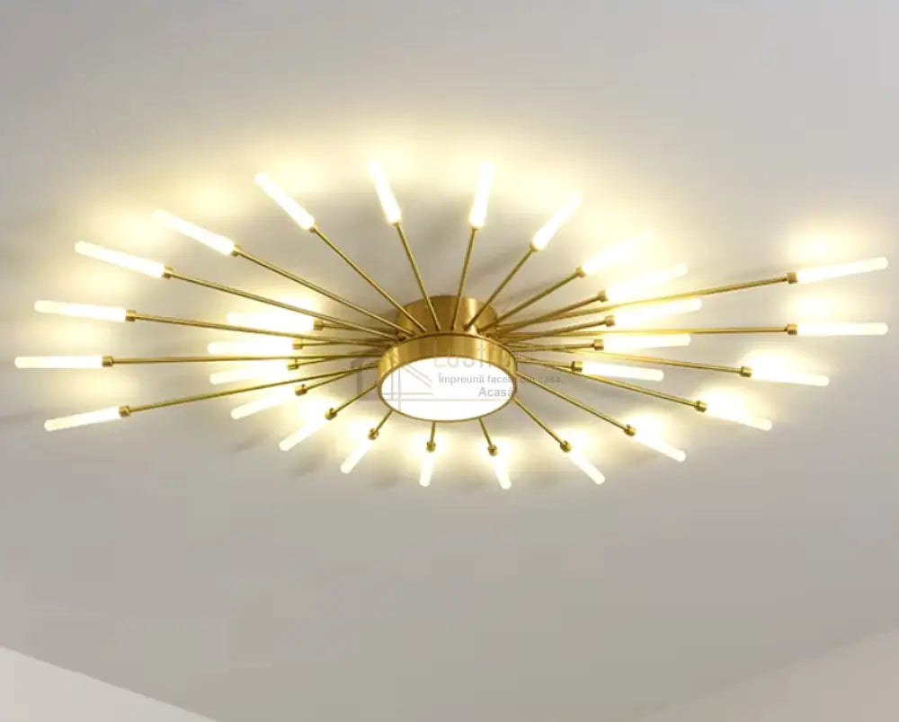 Lustra Led American Splendor Gold Echivalent 800W Telecomanda Lighting Fixtures
