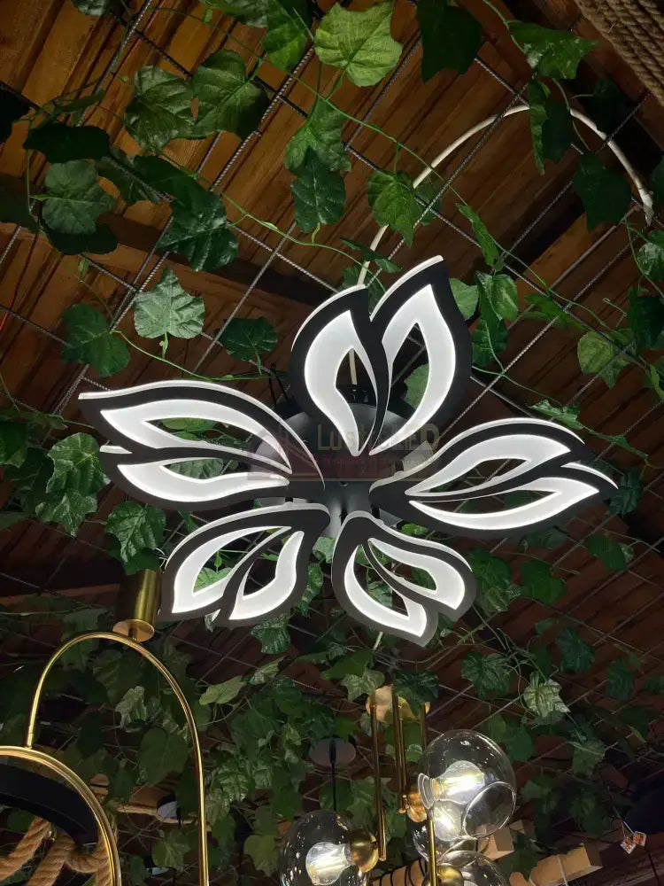 Lustra Led 110W Black Anemone Echivalent 500W Lighting Fixtures