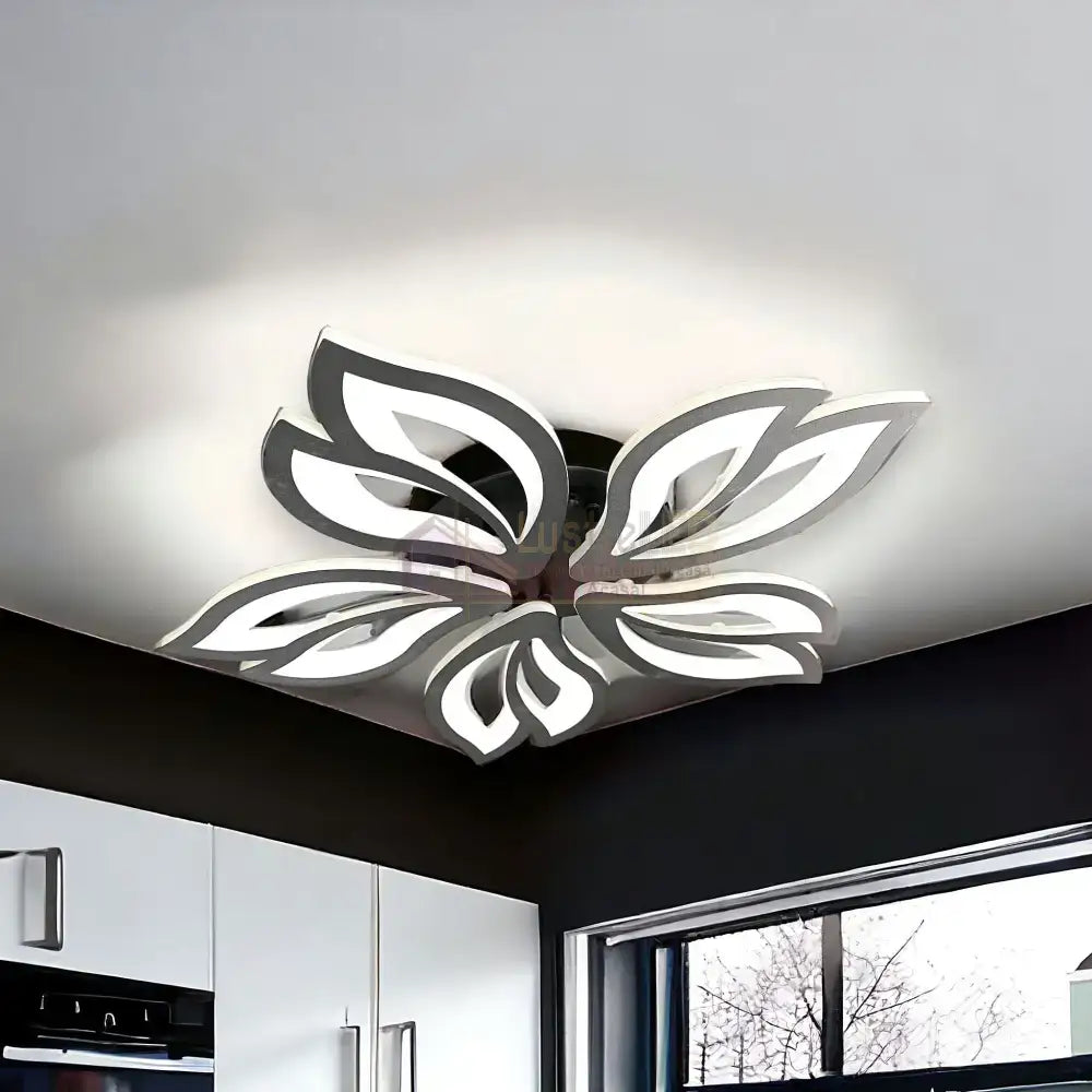 Lustra Led 110W Black Anemone Echivalent 500W Lighting Fixtures